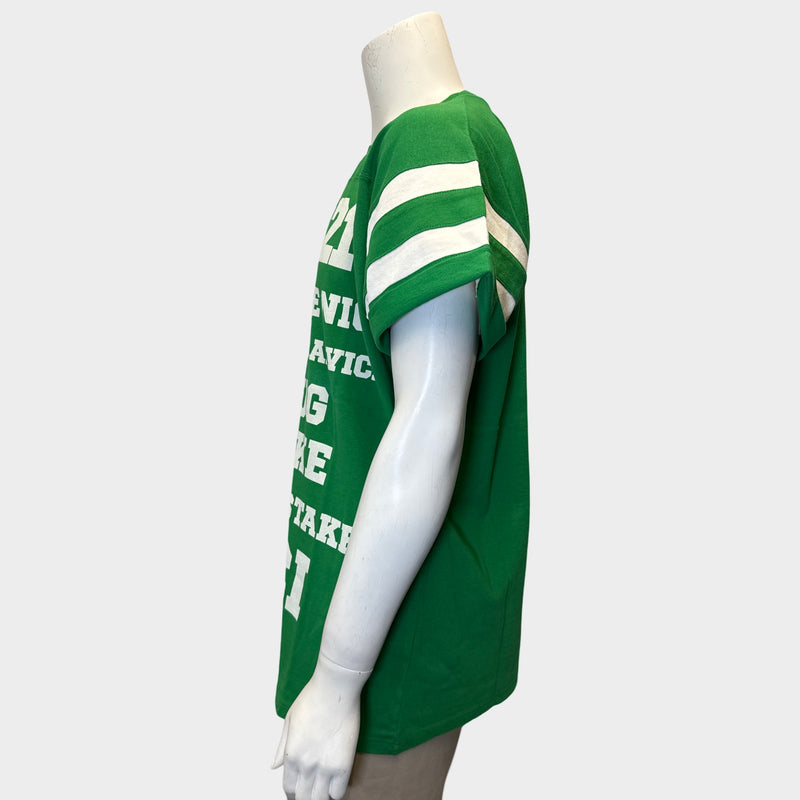 Gucci men's green 1921 logo print t-shirt