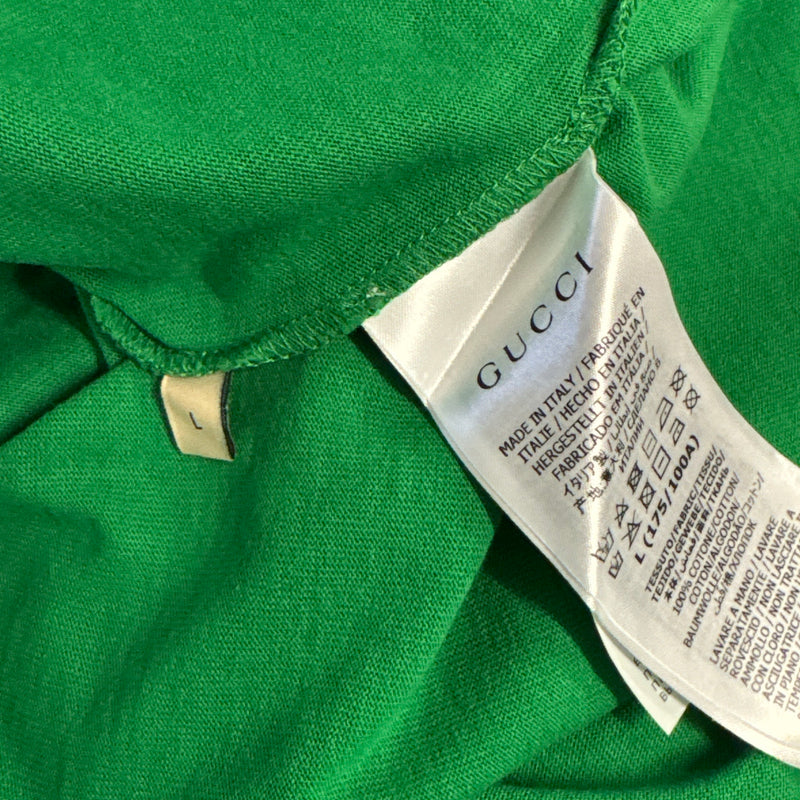 Gucci men's green 1921 logo print t-shirt