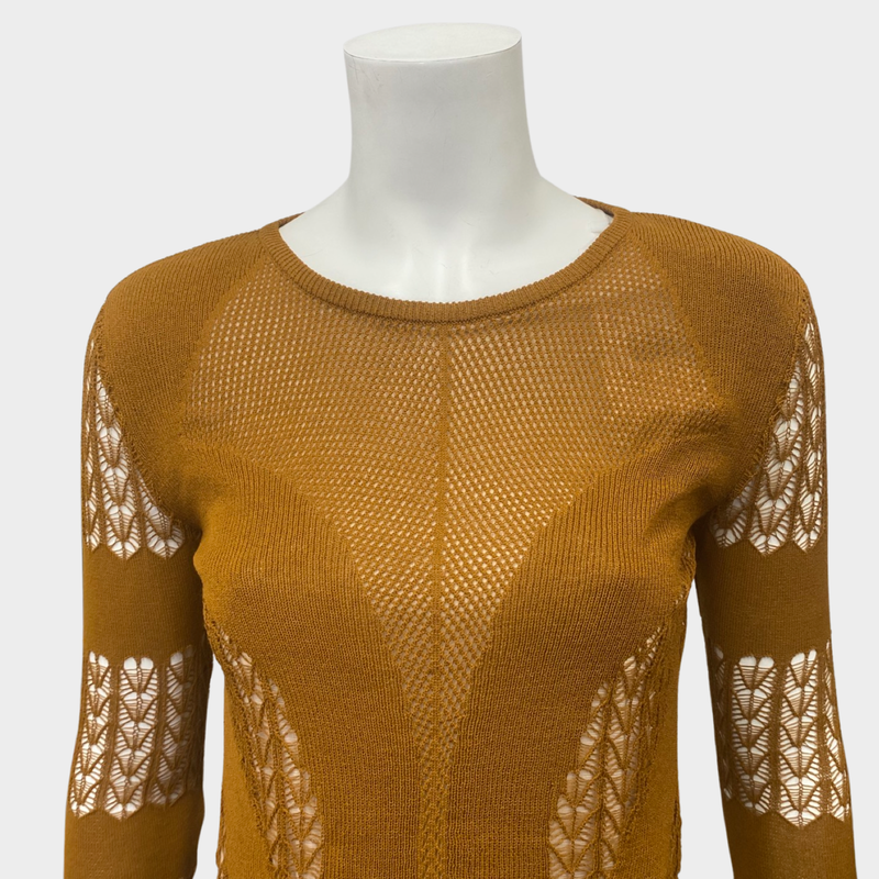 Dagmar mustard yellow backless dress