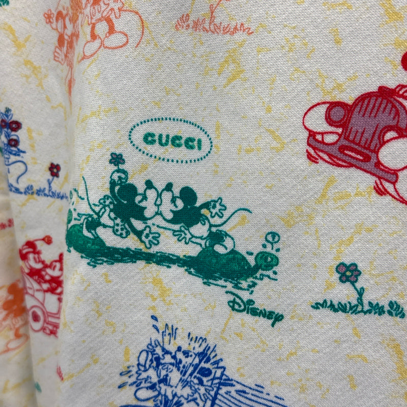Gucci X Disney men's cream Mickey Mouse print cotton hoodie
