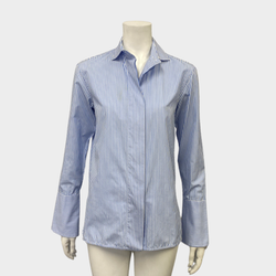 Ermano Scervino women's blue striped shirt