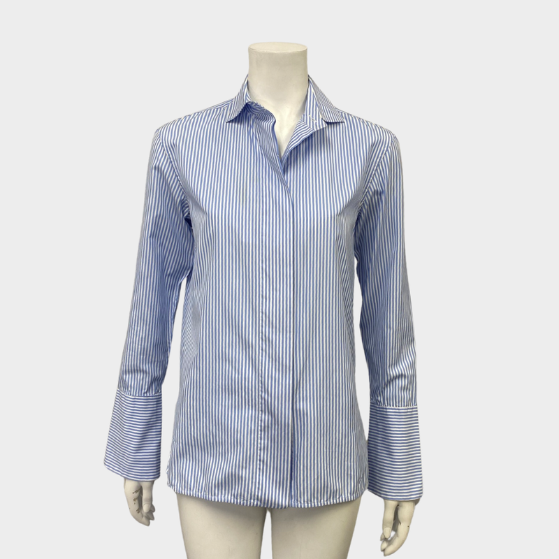 Ermano Scervino women's blue striped shirt