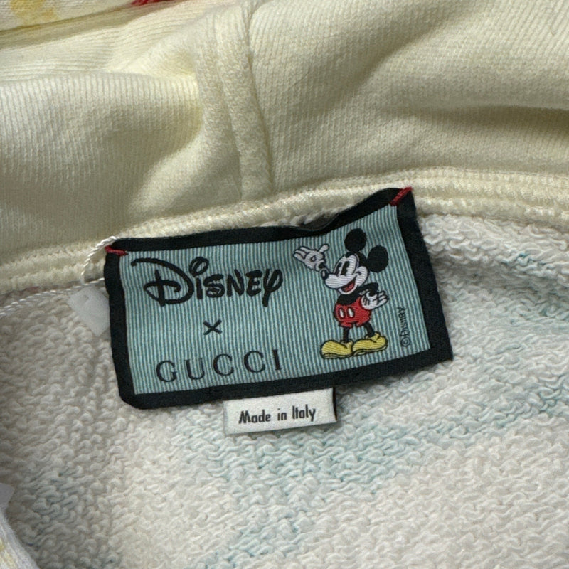 Gucci X Disney men's cream Mickey Mouse print cotton hoodie