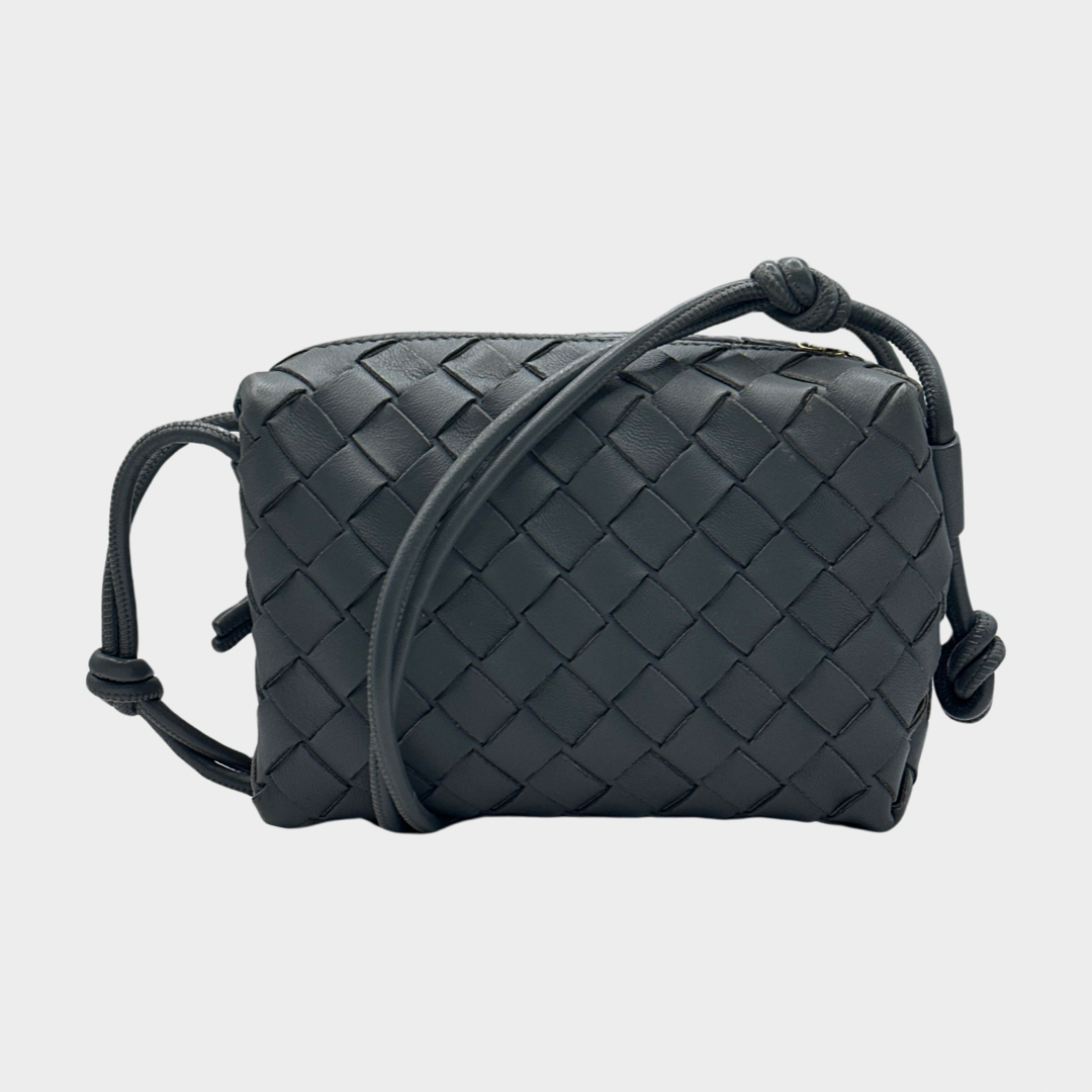 BOTTEGA VENETA, Mini Loop Intrecciato Leather Crossbody Bag, Women