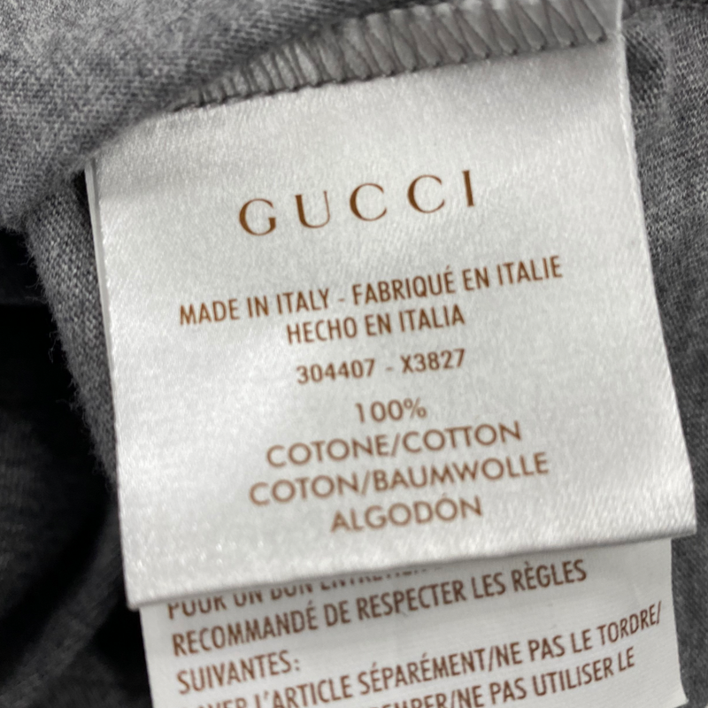 Gucci men's grey cotton T-shirt