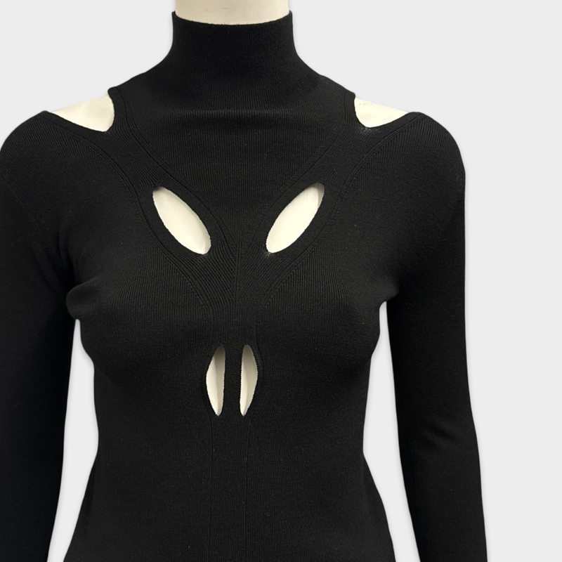 Dion Lee Women's Black Wool Skivvy Turtleneck Sweater