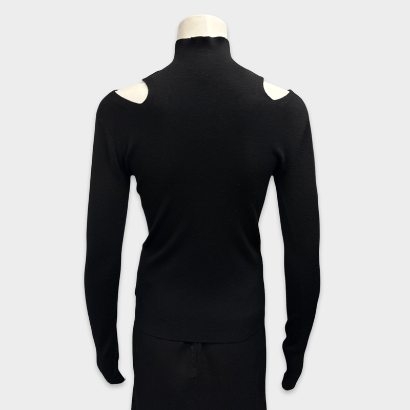 Dion Lee Women's Black Wool Skivvy Turtleneck Sweater