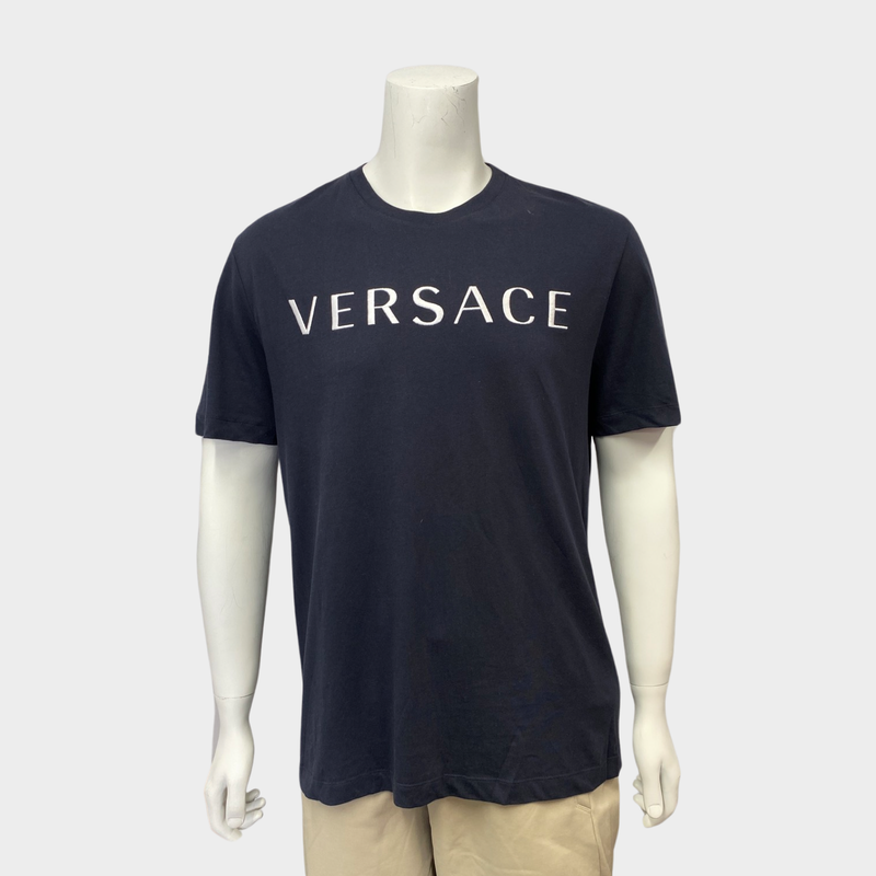 Versace men's black logo t-shirt