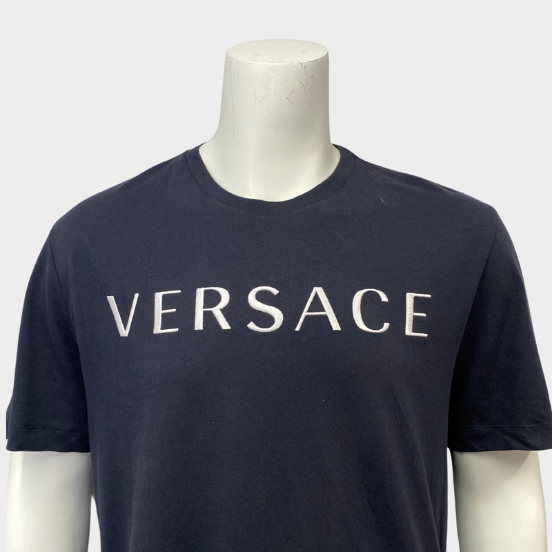 Versace men's black logo t-shirt