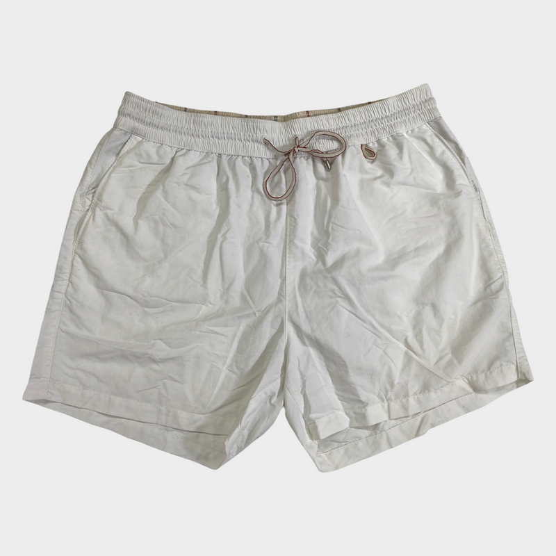 Loro Piana white nylon swimming trunks