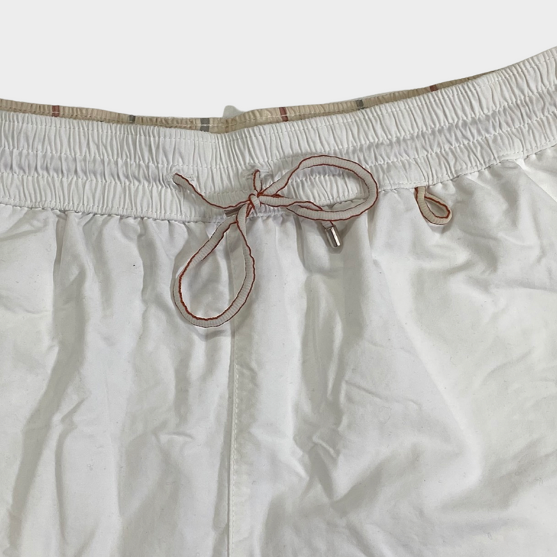 Loro Piana white nylon swimming trunks