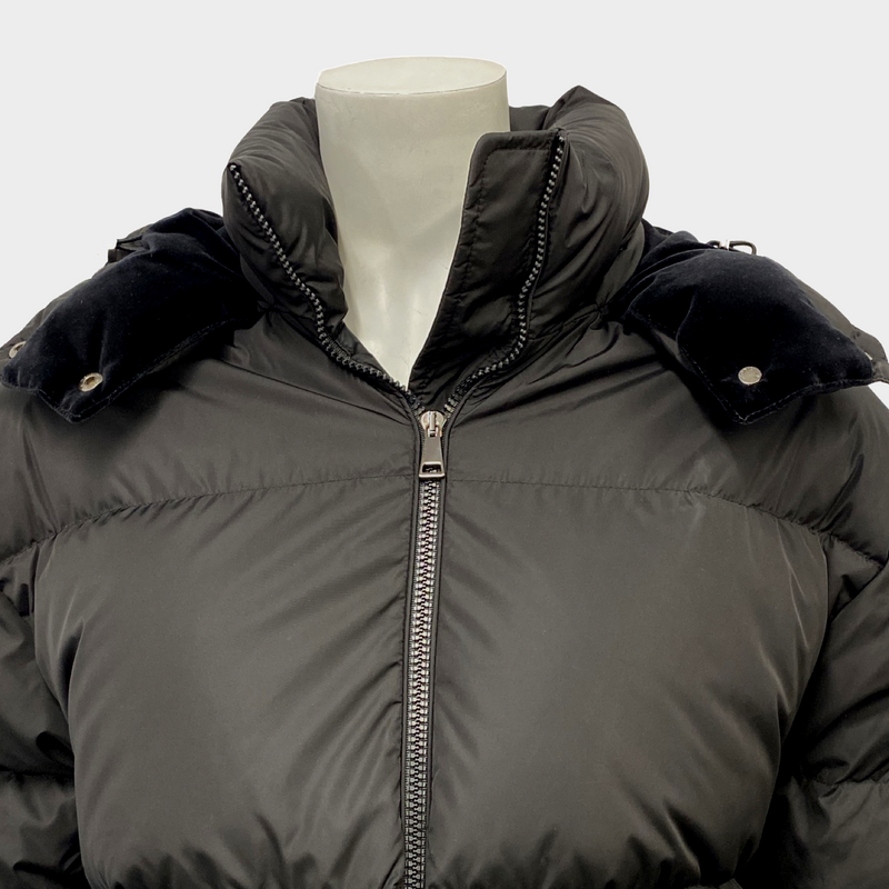 Moncler women's black short down puffer jacket