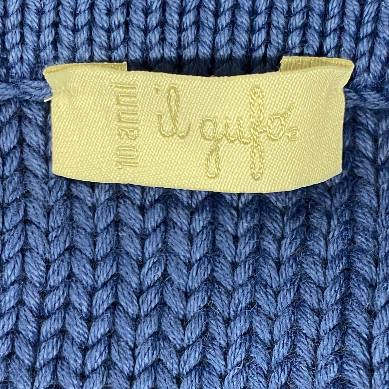 Il Gufo boy's blue cotton knit cardigan with dual buttons