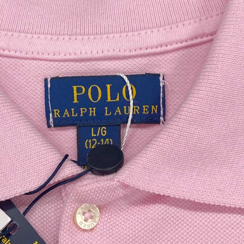 Polo Ralph Lauren girl's baby pink cotton short-sleeve dress