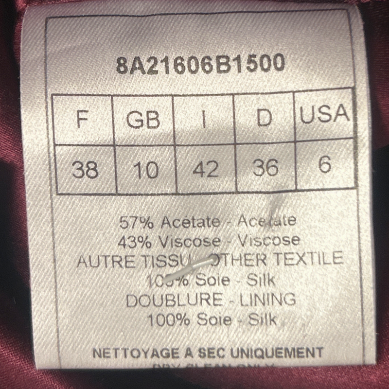 Christian Dior Burgundy Evening Dress