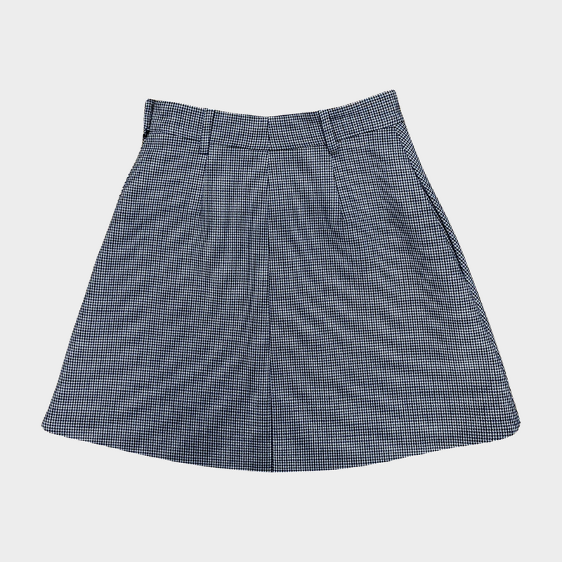 Balenciaga grey houndstooth mini skirt