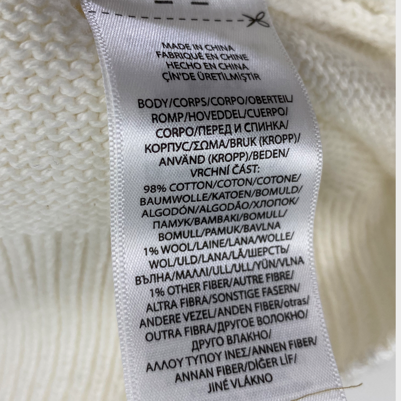Polo Ralph Lauren girl's ecru cotton jumper with signature bear print
