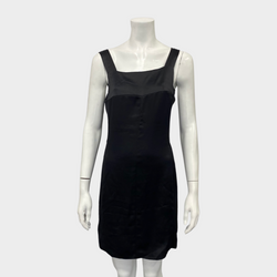 Chanel black silk slip-style dress
