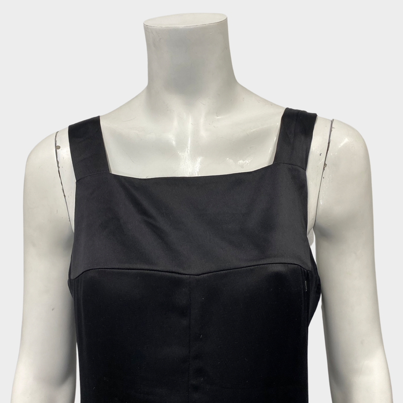 Chanel black silk slip-style dress
