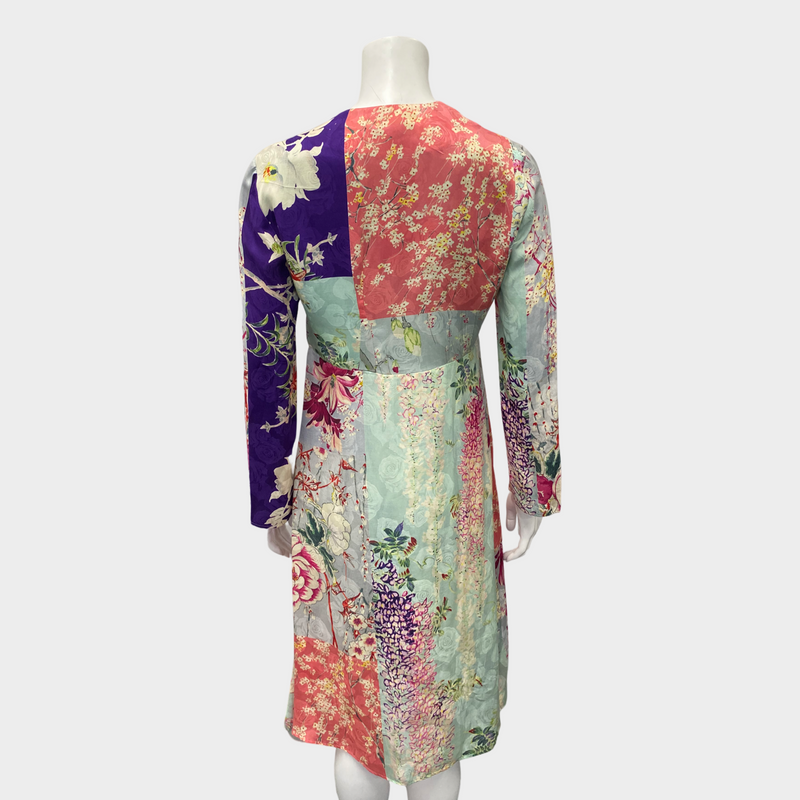 Etro multicolour floral print silk dress