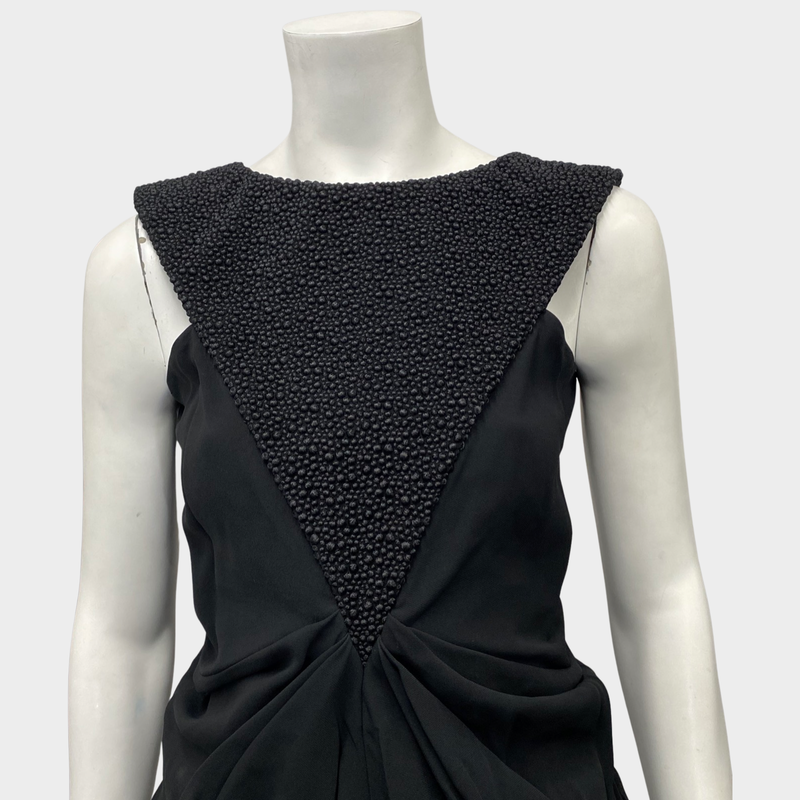 Balenciaga women's black woolen set of jacket and top