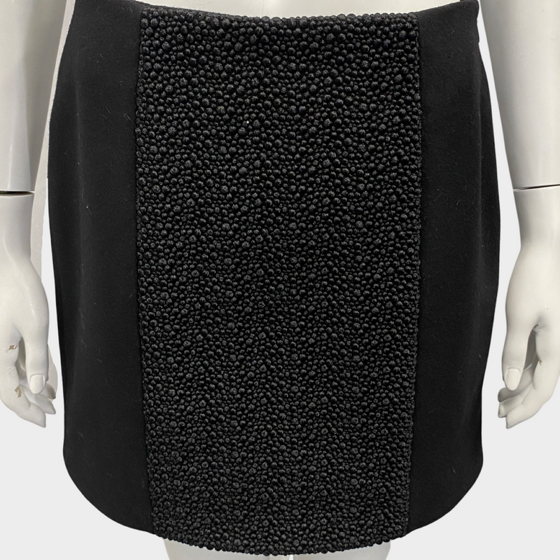Balenciaga women's black woolen set of jacket and top