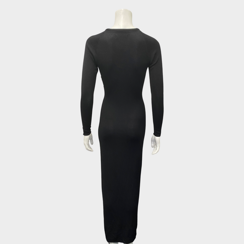 Eleanor Balfour black knit style maxi dress