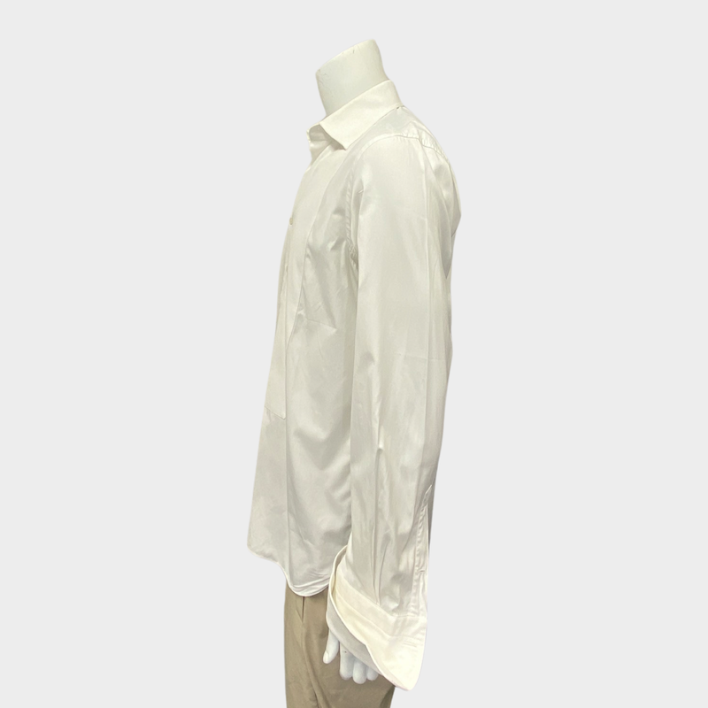 Tom Ford men's white cotton evening shirt