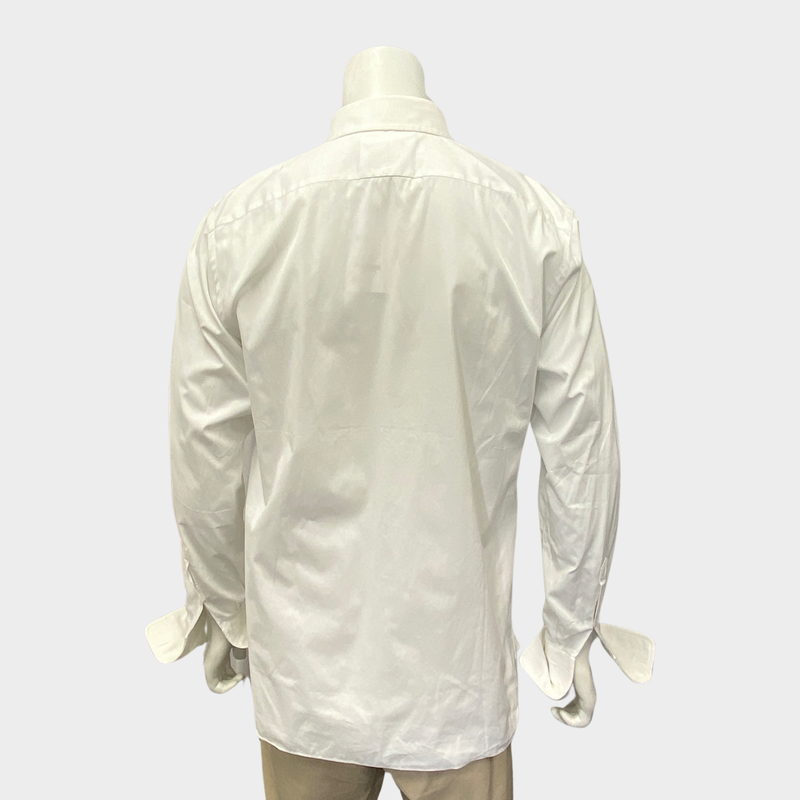 Tom Ford men's white cotton evening shirt