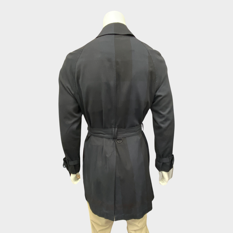 Burberry Brit men's navy cotton trench coat