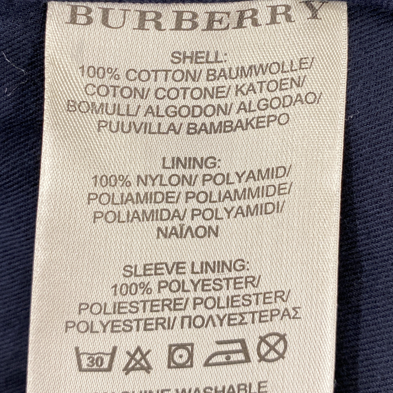 Burberry Brit men's navy cotton trench coat