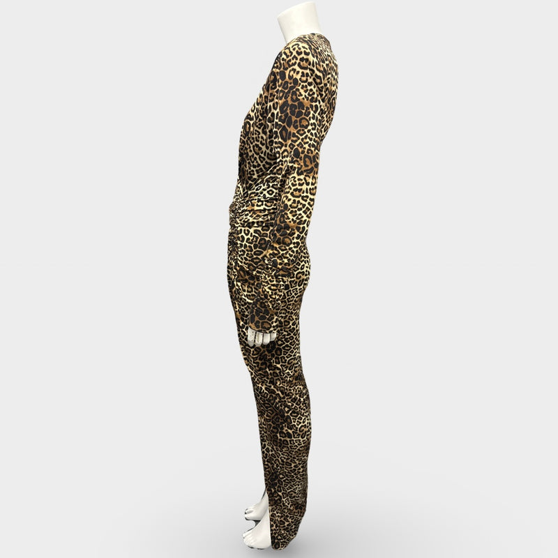 Alexandre Vauthier Natural Ruched Leopard-print Stretch-jersey Maxi Dress
