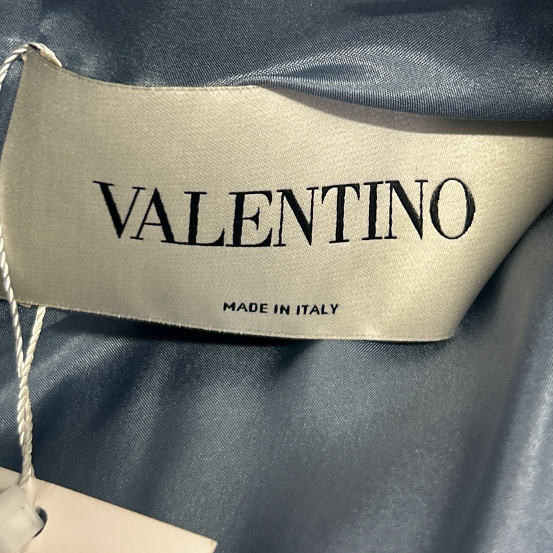 Valentino Sky Blue Wool and Silk Sleeveless Dress