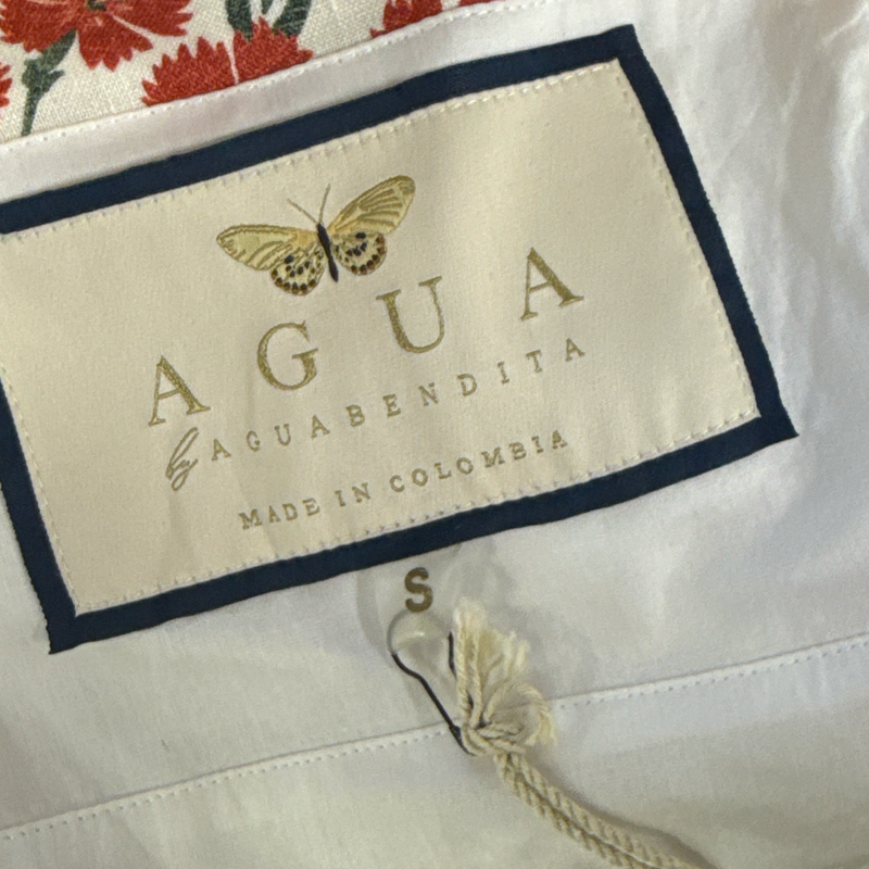 AGUA Red and white floral mini cotton Dress