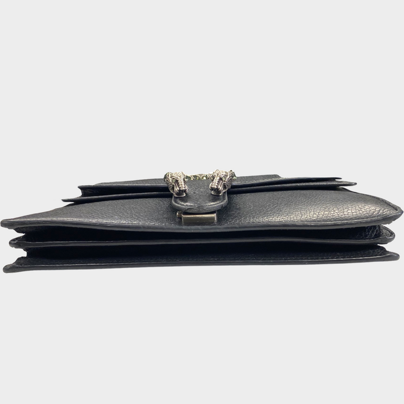 Gucci women's black leather Dionysus handbag