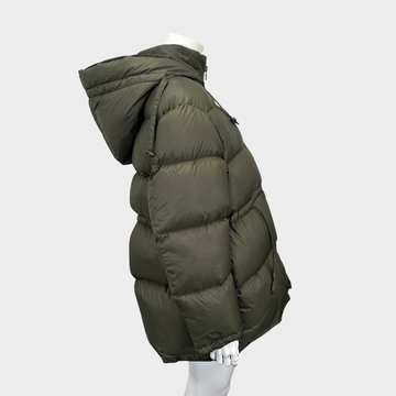 Acne Studios women's khaki oversized puffer jacket with hood Acne Studios women's khaki oversized puffer jacket with hood