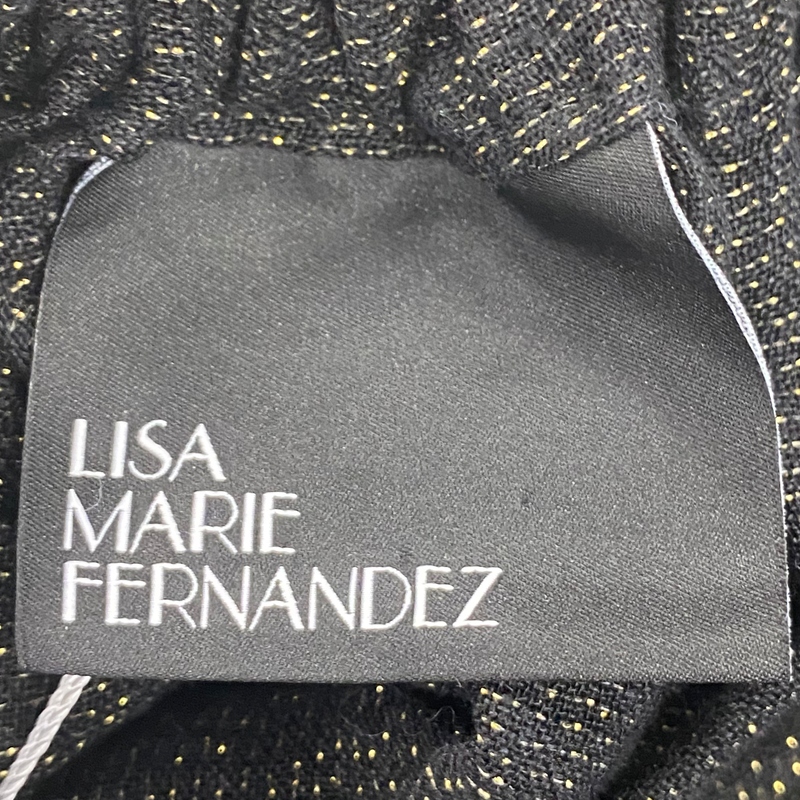 Lisa Marie Fernandez black and gold metallic tie top