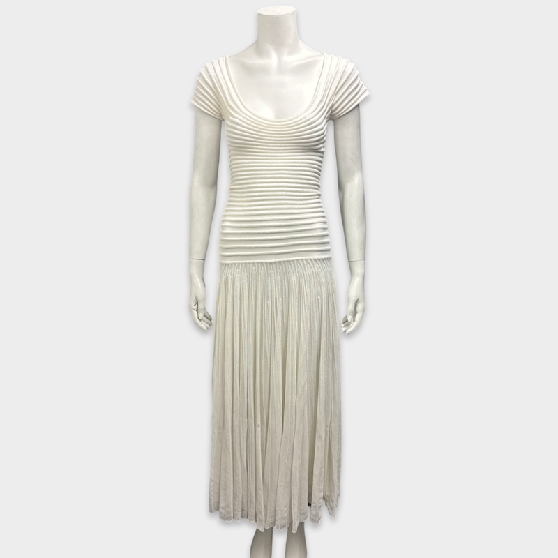 Alaïa White and ecru knit Dress