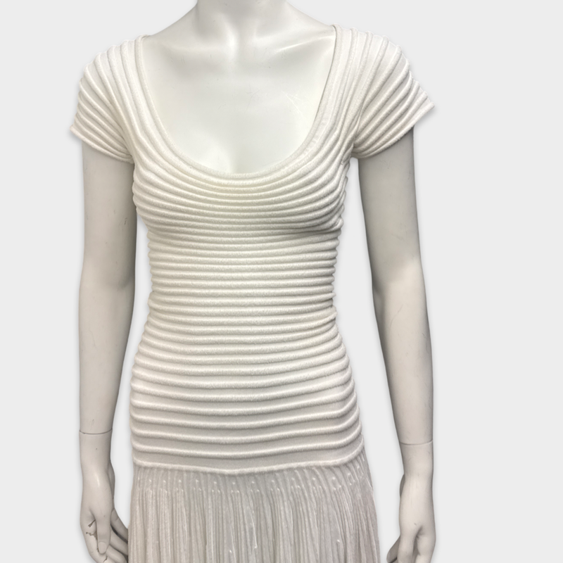 Alaïa White and ecru knit Dress