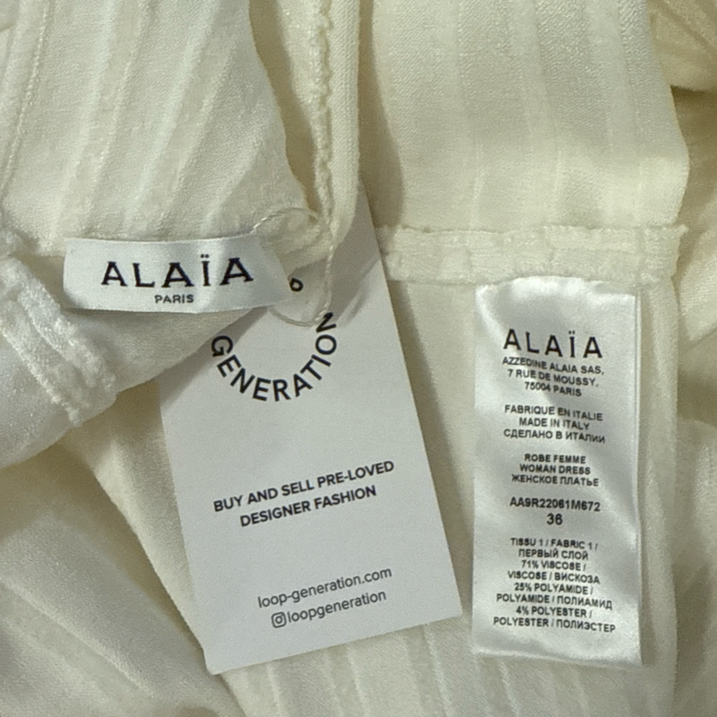 Alaïa White and ecru knit Dress