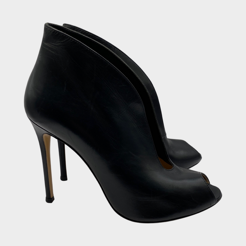 Gianvito Rossi women's black leather 'Vamp' Boots