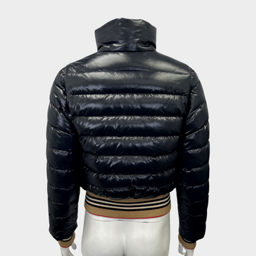 Burberry women s black puffer jacket with detachable sleeves