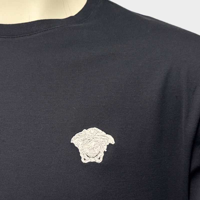 Versace Men's Medusa Navy Blue T-Shirt