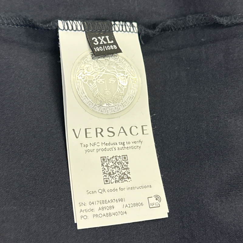 Versace Men's Medusa Navy Blue T-Shirt