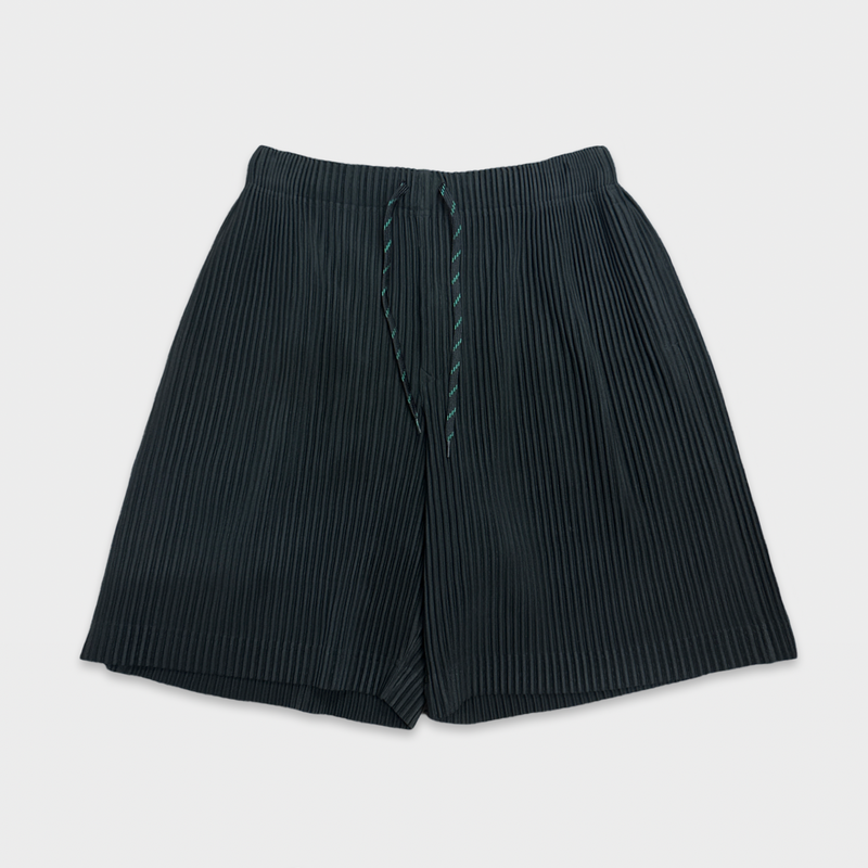 Homme Plissé Issey Miyake Men's Pleated dark green Shorts