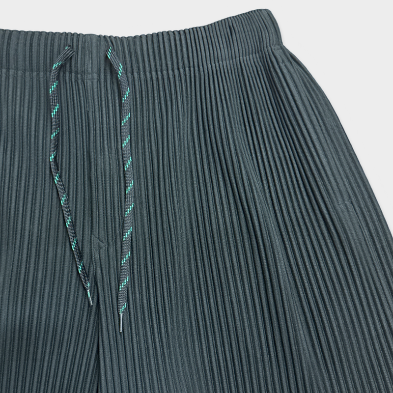 Homme Plissé Issey Miyake Men's Pleated dark green Shorts