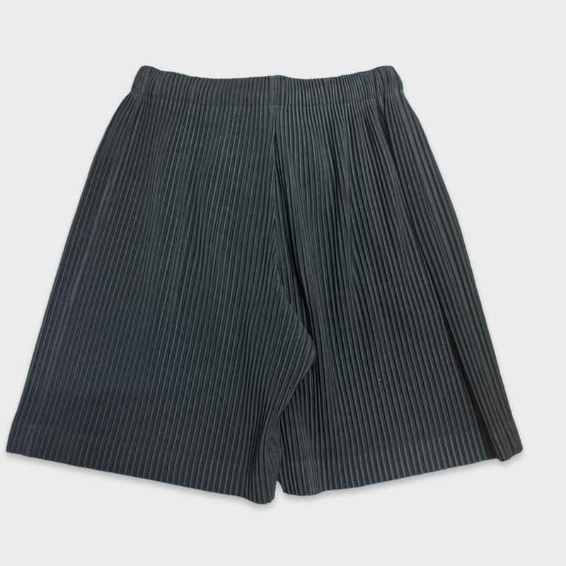 Homme Plissé Issey Miyake Men's Pleated dark green Shorts