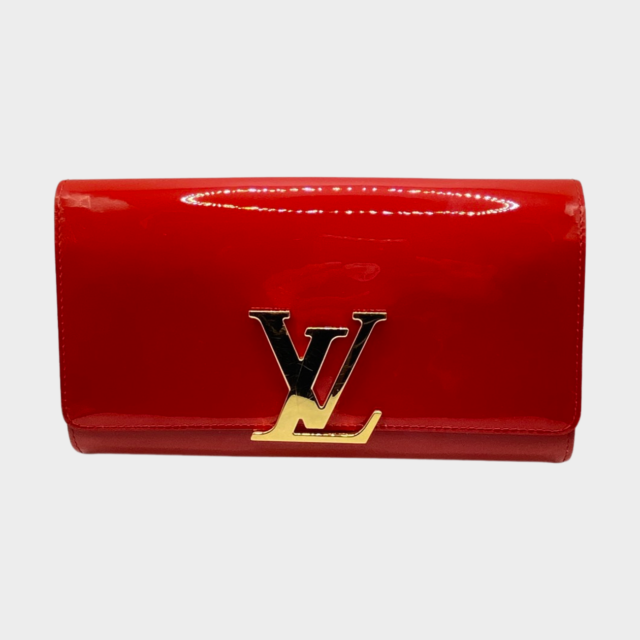 vuitton patent leather clutch