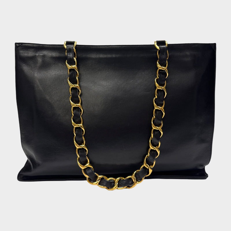 Chanel Vintage 1994-1996 Leather Jumbo Tote