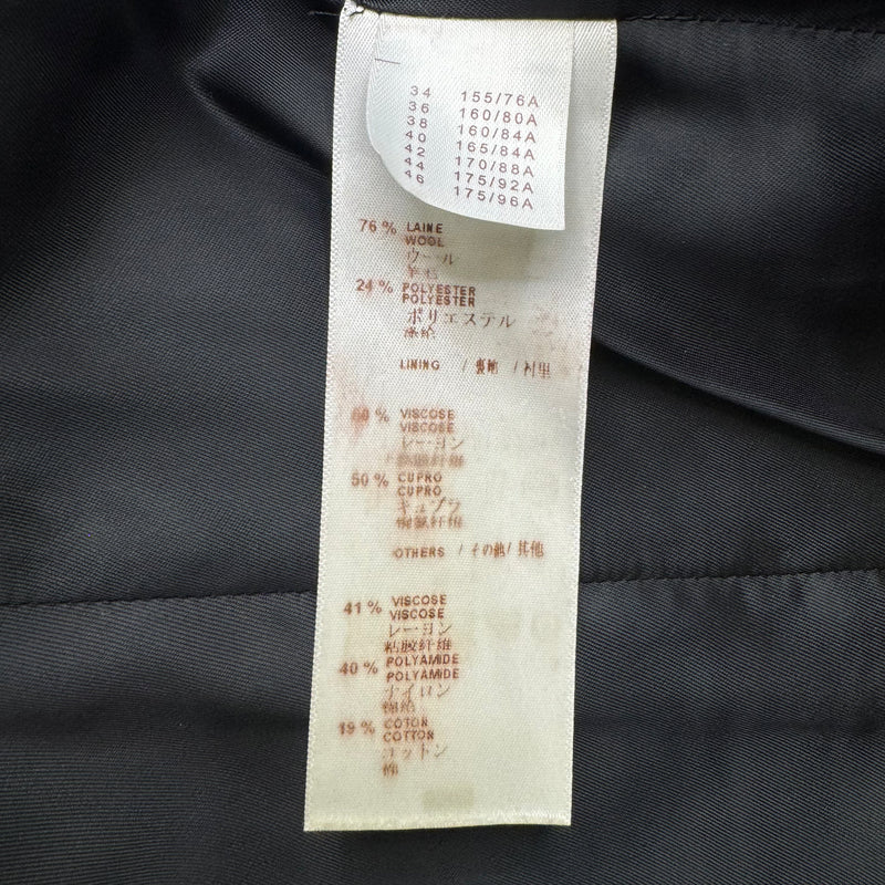 Louis Vuitton Textured Wool Blend Midi Dress with Lace Trim